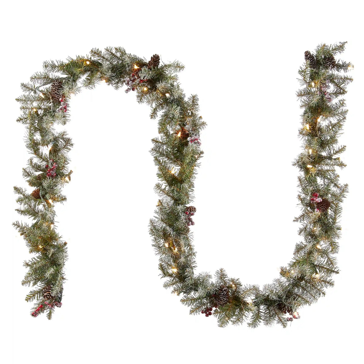 9 ft. Pre-Lit Dunhill Fir Garland with Clear Lights, Plug-In