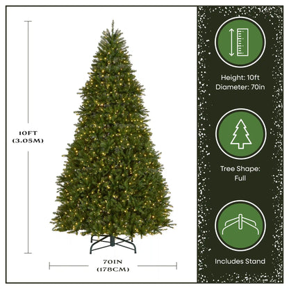 10 ft. Pre-Lit Dunhill Fir Tree with Dual Color LED Lights