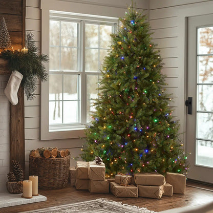 7.5 ft. Pre-Lit Dunhill Fir Tree with Dual Color LED Lights, Plug-In