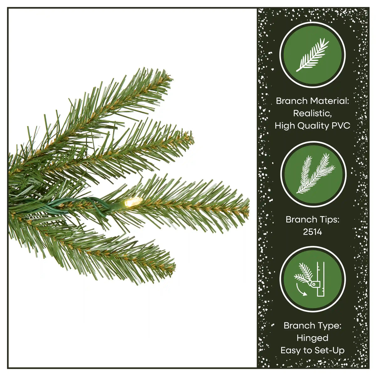 7.5 ft. Pre-Lit Dunhill Fir Tree with Dual Color LED Lights, Plug-In