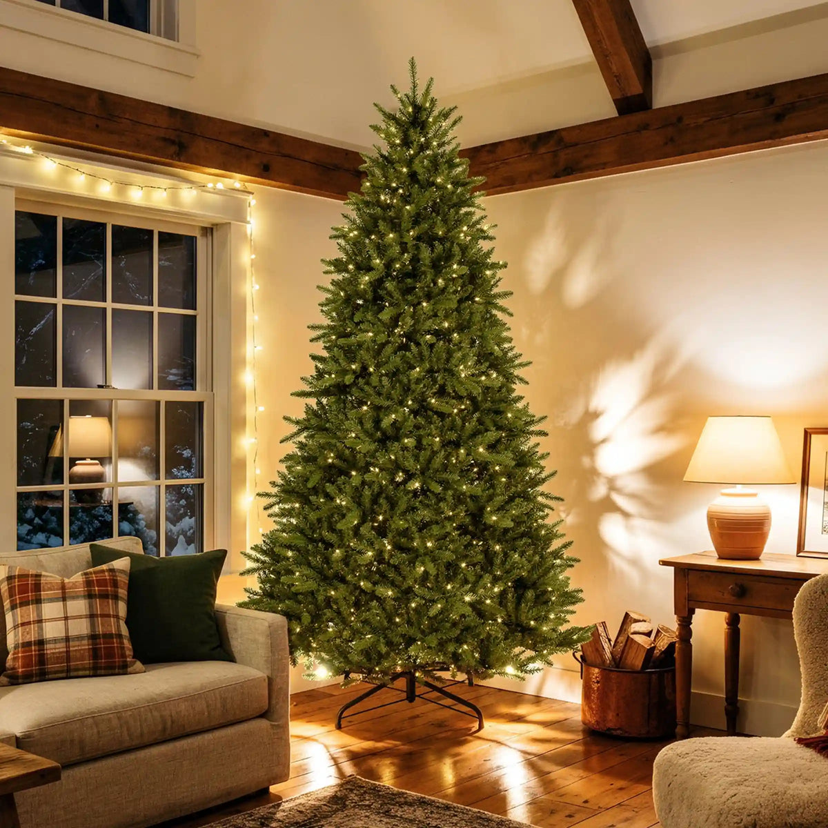 9 ft. Pre-Lit Northvale Fir with Warm White LED Lights