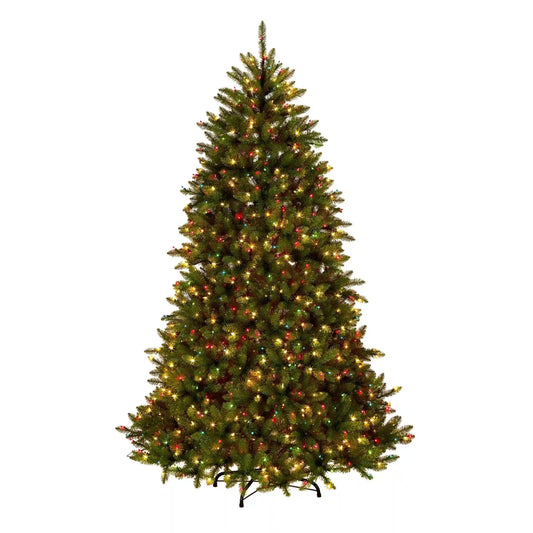 7.5 ft. Pre-Lit Dunhill Fir Tree with Multicolor, Clear Spectrum Lights, Plug-In