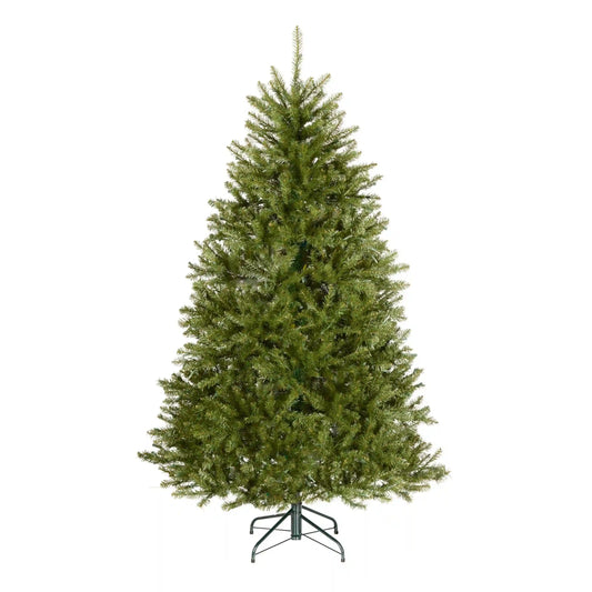 6 ft. Pre-Lit Dunhill Fir Hinged Tree with Clear Lights, Plug-In