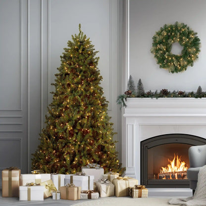 6.5 ft. Pre-Lit Dunhill Fir Tree with Warm White Lights, Plug-In