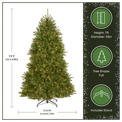 7 ft. Pre-Lit Dunhill Fir Full Tree with Clear Lights