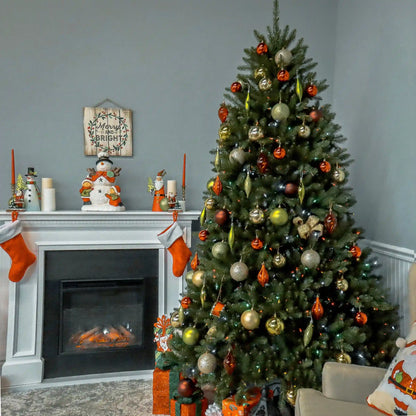 7.5 ft. Pre-Lit Dunhill Fir Tree with Multicolor Lights, Plug-In