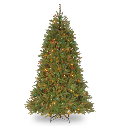 7.5 ft. Pre-Lit Dunhill Fir Tree with Multicolor Lights, Plug-In