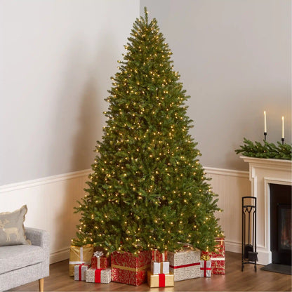 9 ft. Pre-Lit Dunhill Fir Hinged Tree with 1100 Clear Lights