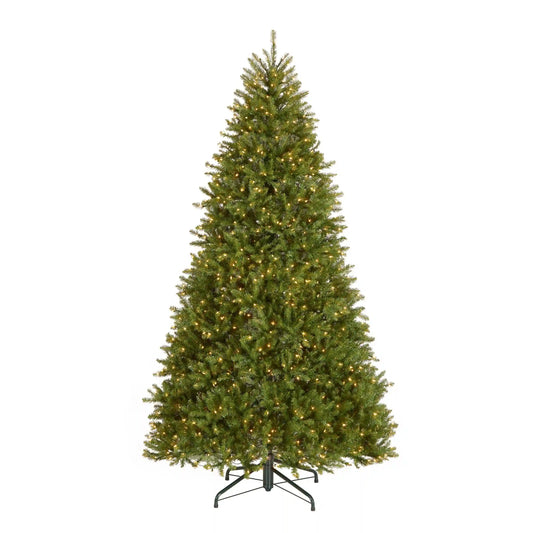 9 ft. Pre-Lit Dunhill Fir Hinged Tree with 1100 Clear Lights
