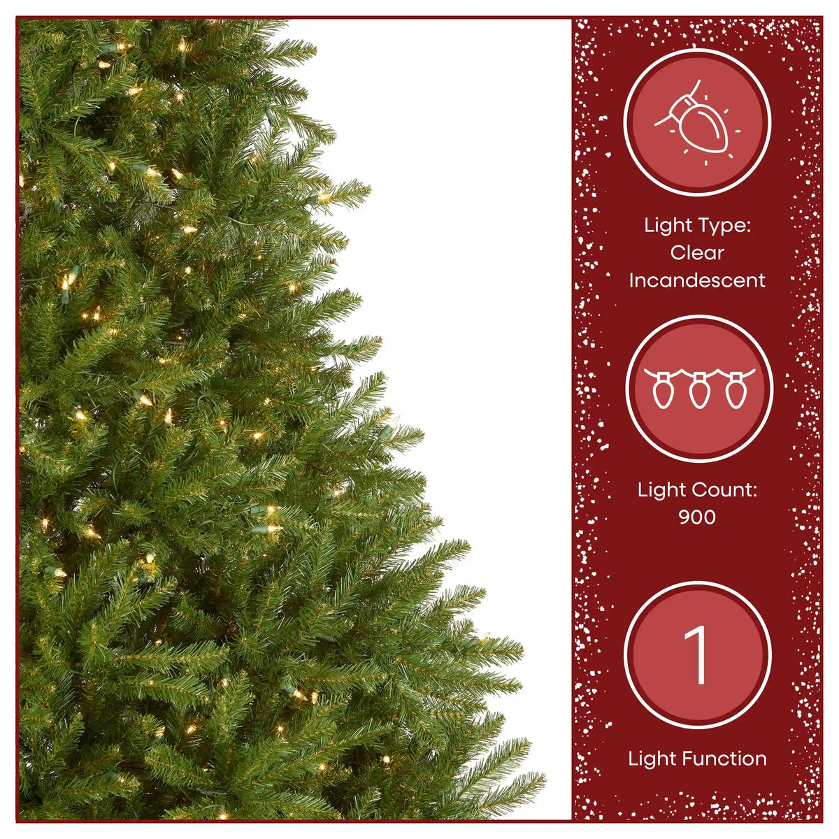 9 ft. Pre-Lit Dunhill Fir Hinged Tree with PowerConnect Clear Lights