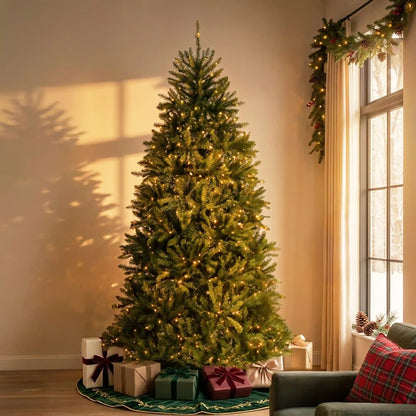 7.5 ft. Pre-Lit Dunhill Fir Hinged Tree with Clear Lights, Plug-In