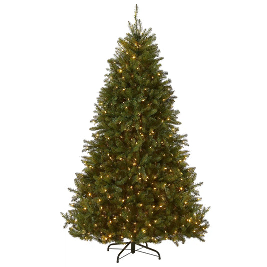 9 ft. Pre-Lit Dunhill Fir Tree with PowerConnect  Dual Color LED Lights, Plug-In