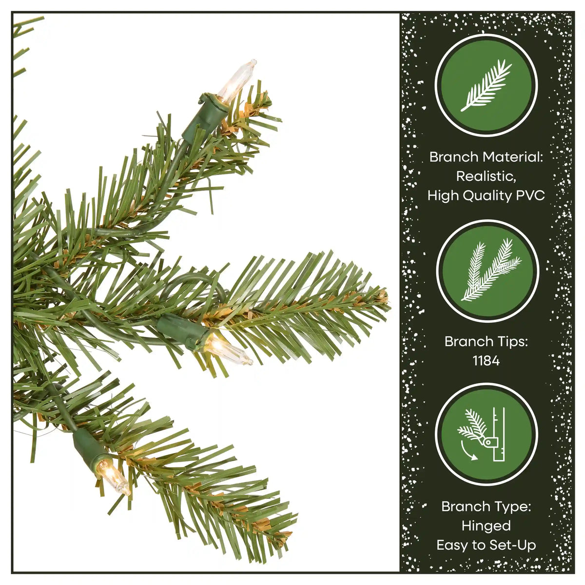 6.5 ft. Pre-Lit Dunhill Fir Slim Tree with Clear Lights