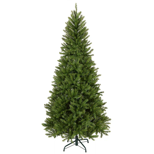 7.5 ft. Pre-Lit Dunhill Fir Slim Hinged Tree with 600 Clear Lights, Plug-In