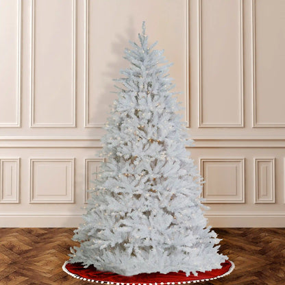 6.5 ft. Pre-Lit Dunhill Fir White Tree with Clear Lights, Plug-In
