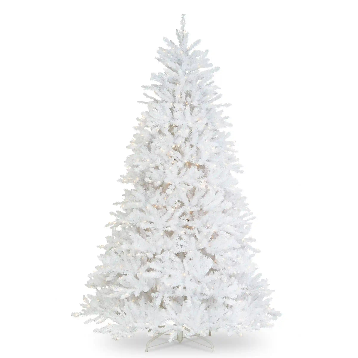 7 ft. Pre-Lit Dunhill Fir White Tree with Clear Lights, Plug-In