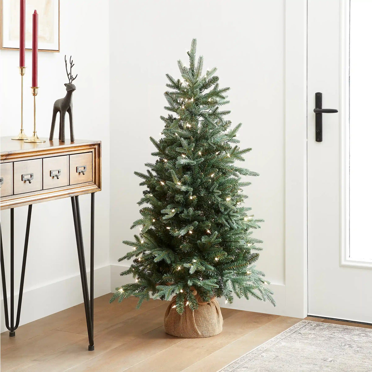 4 ft. Pre-Lit Everyday Collection Tree with Clear Lights, Plug-In