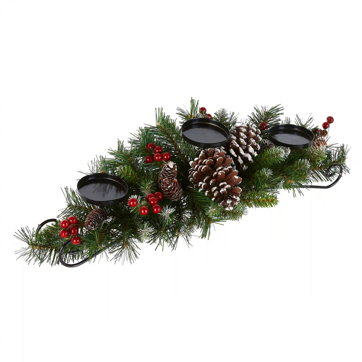 30 in. Frosted Berry Frosted Berry Centerpiece and Candle Holder