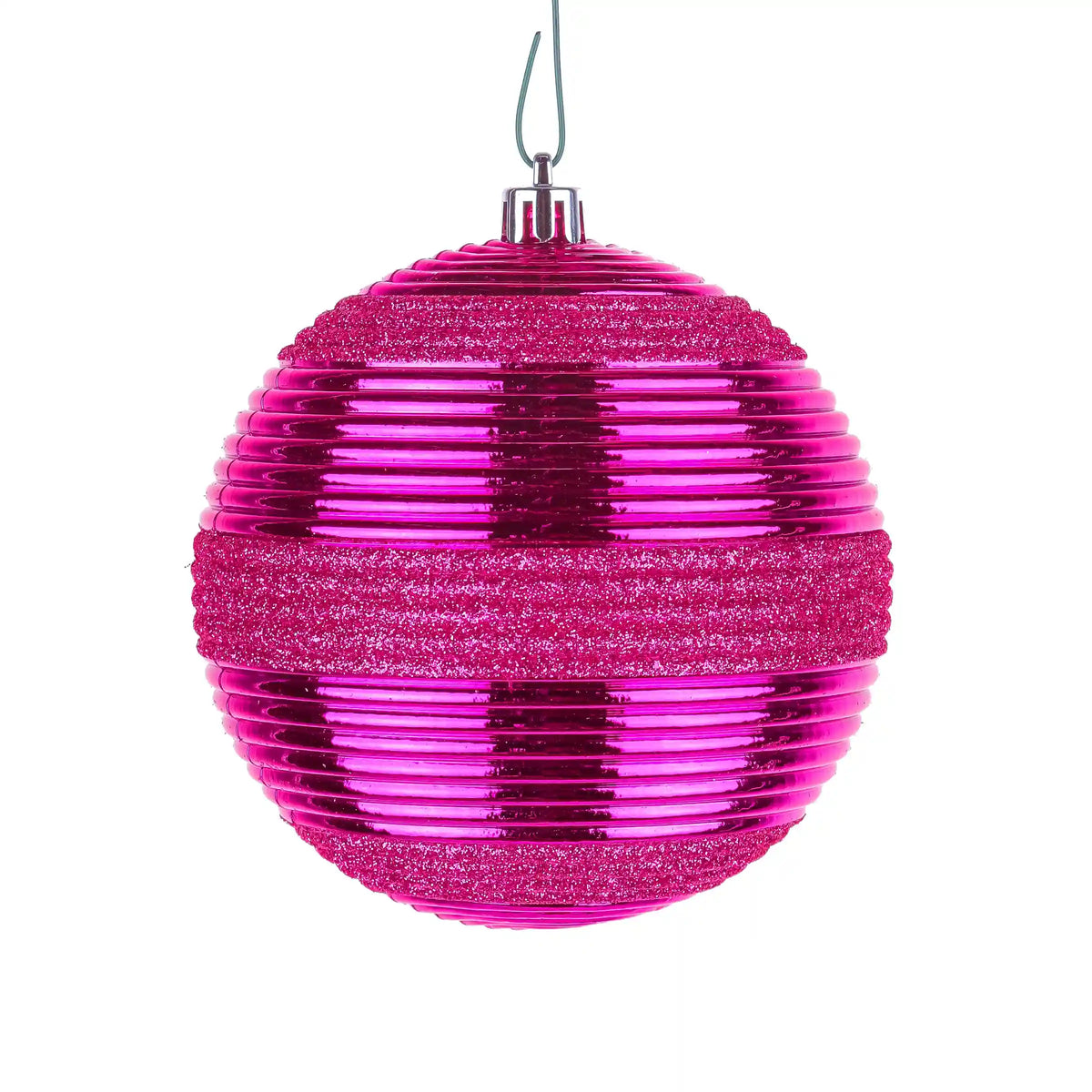 4-Piece Shatterproof Swirling Pink Ornaments