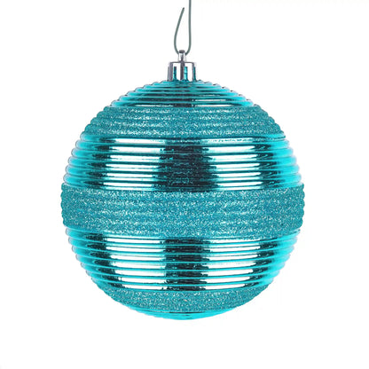 4-Piece Shatterproof Swirling Blue Ornaments