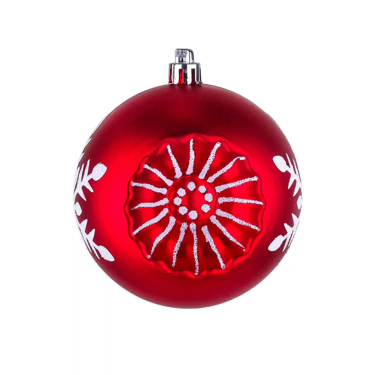 6-Piece Shatterproof Snowflake Red Ornaments