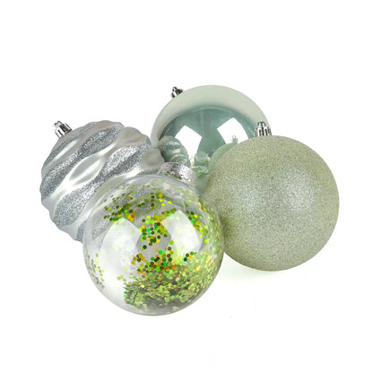 13 in. Mint Xmas Ball Decor Set