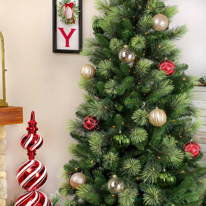 13 in. Gold Xmas Ball Decor Set