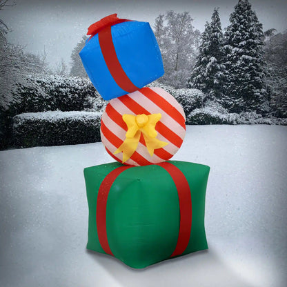 6 ft. Inflatable Blow Up Giftbox Combination, Plug-In