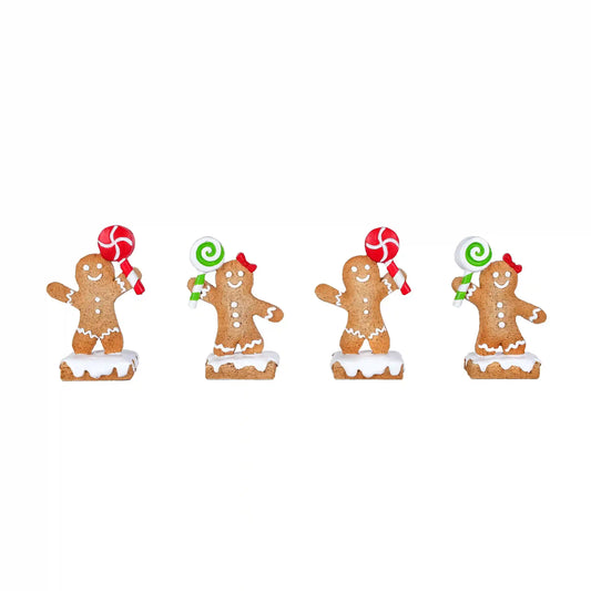 4-Piece Gingerbread Cookie Card Holders