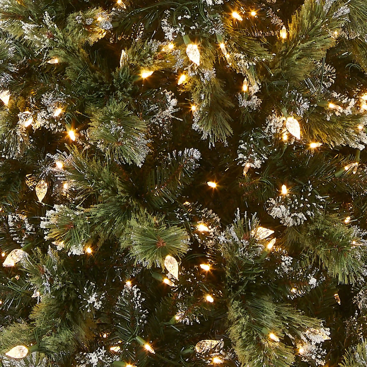 7.5 ft. Pre-Lit Glittery Bristle Slim Tree with LED Lights, Plug-In