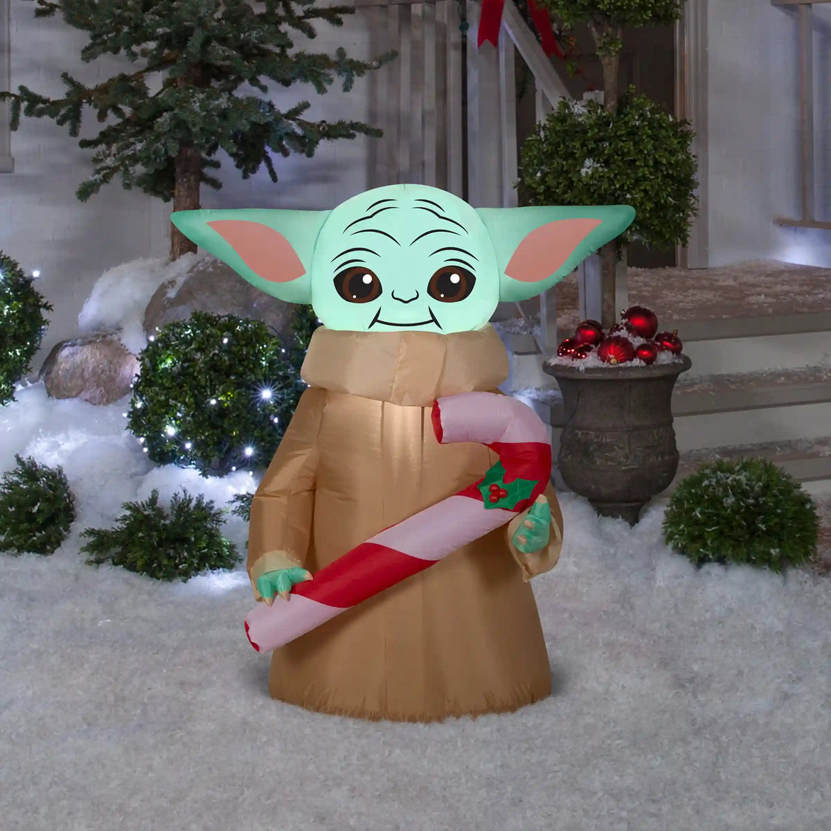 3.5 ft. Inflatable Baby Yoda with LED Lights, Plug-In