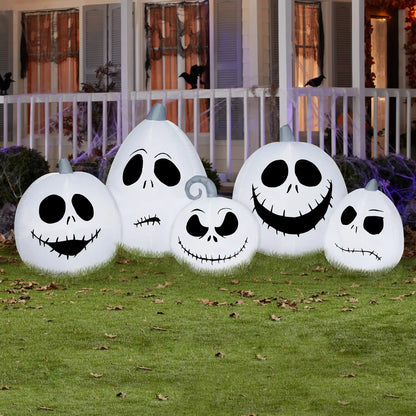 90 in. Halloween Jack Skellington Skulls Inflatable Decoration