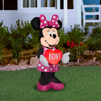 42 in. Valentine's Inflatable Minnie Mouse