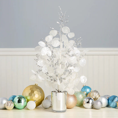 26in. White Frost White Tabletop Tree