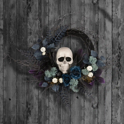 24 in. Halloween Skull Wreath
