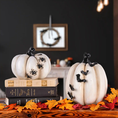 9 in. Halloween Crawling Bats Pumpkin Tabletop Decoration