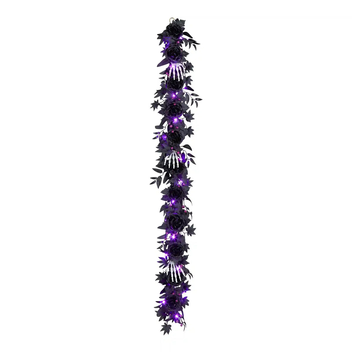 6 ft. Halloween Bad to the Bone Garland with LED Lights