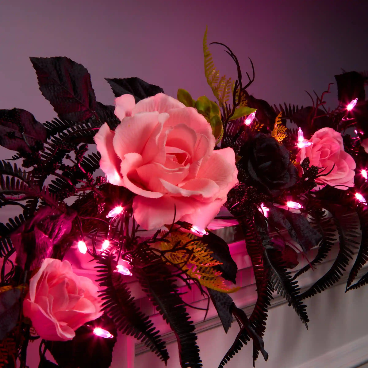 6 ft. Halloween Cute and Creep Garland with LED Lights