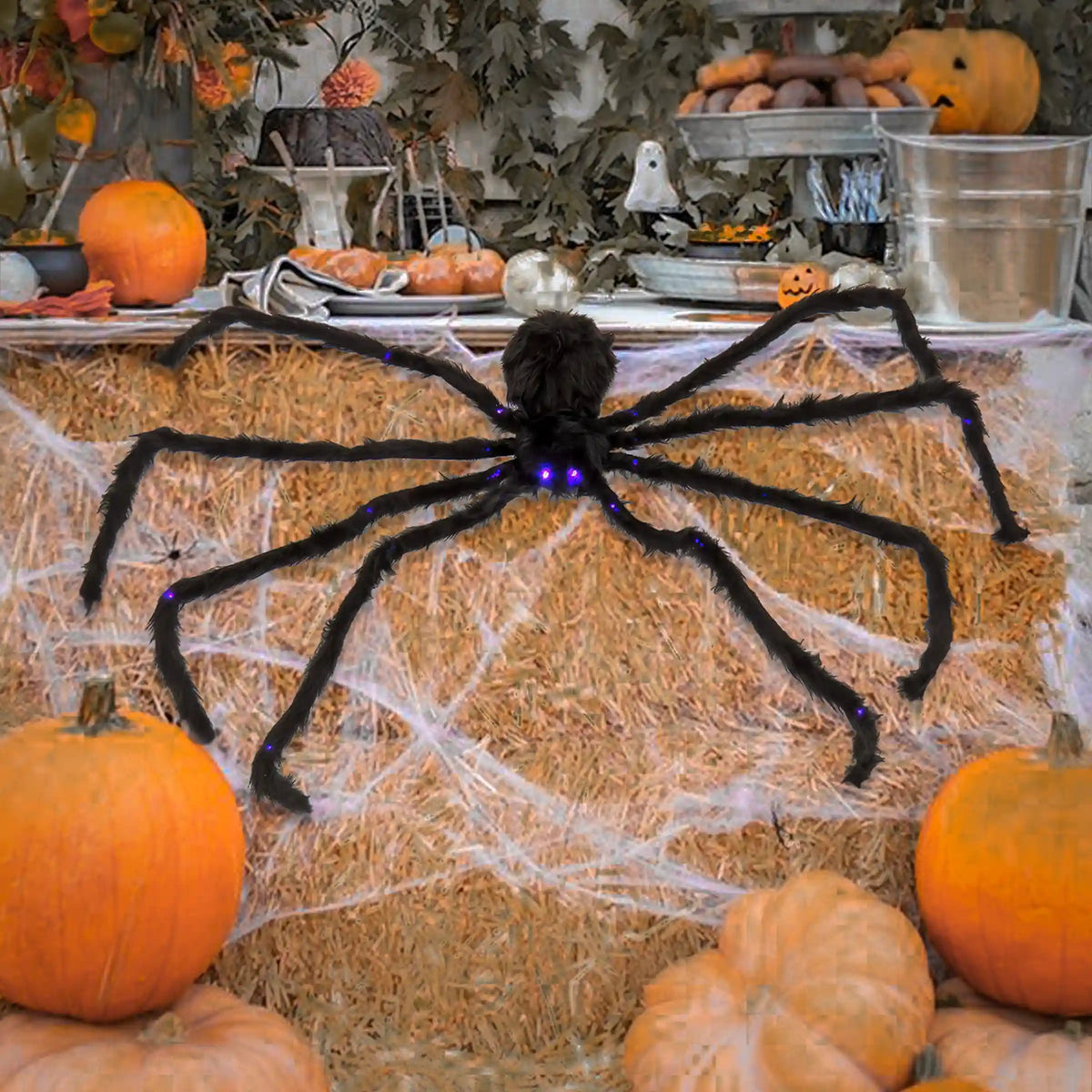 50 in. Halloween Spider with LED Lights