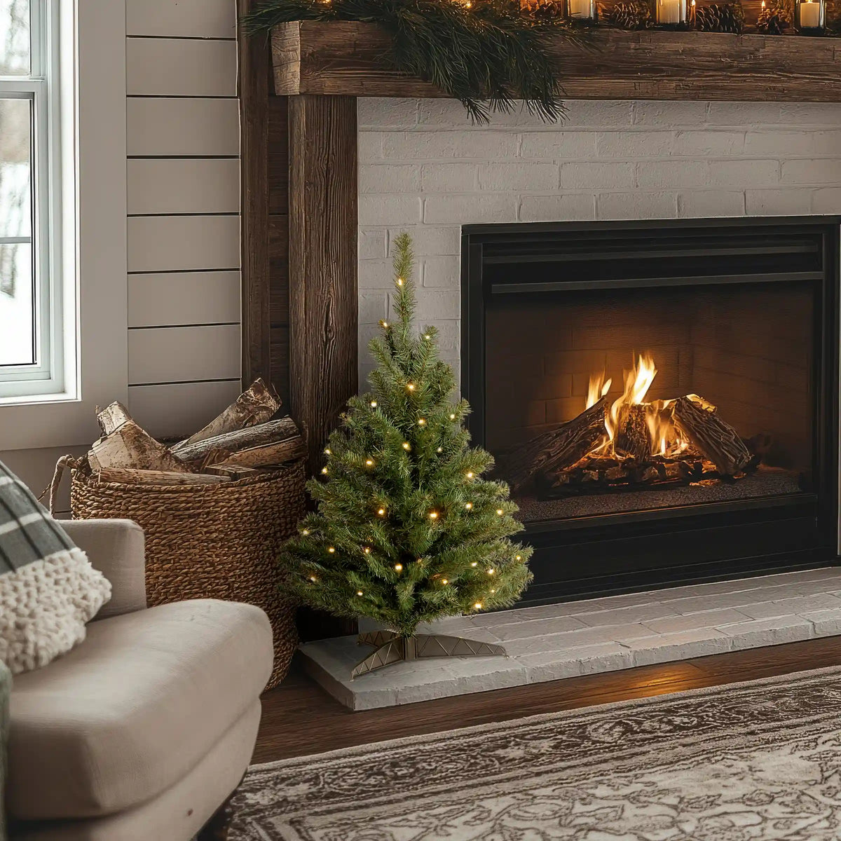 3 ft. Pre-Lit Kincaid Spruce Tree with Clear Lights, Plug-In