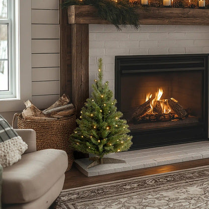 3 ft. Pre-Lit Kincaid Spruce Tree with Clear Lights, Plug-In