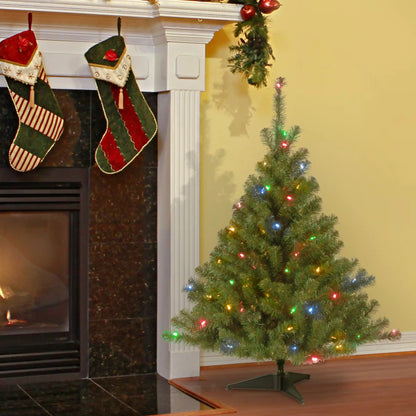 4 ft. Pre-Lit Kincaid Spruce Tree with Multicolor Lights