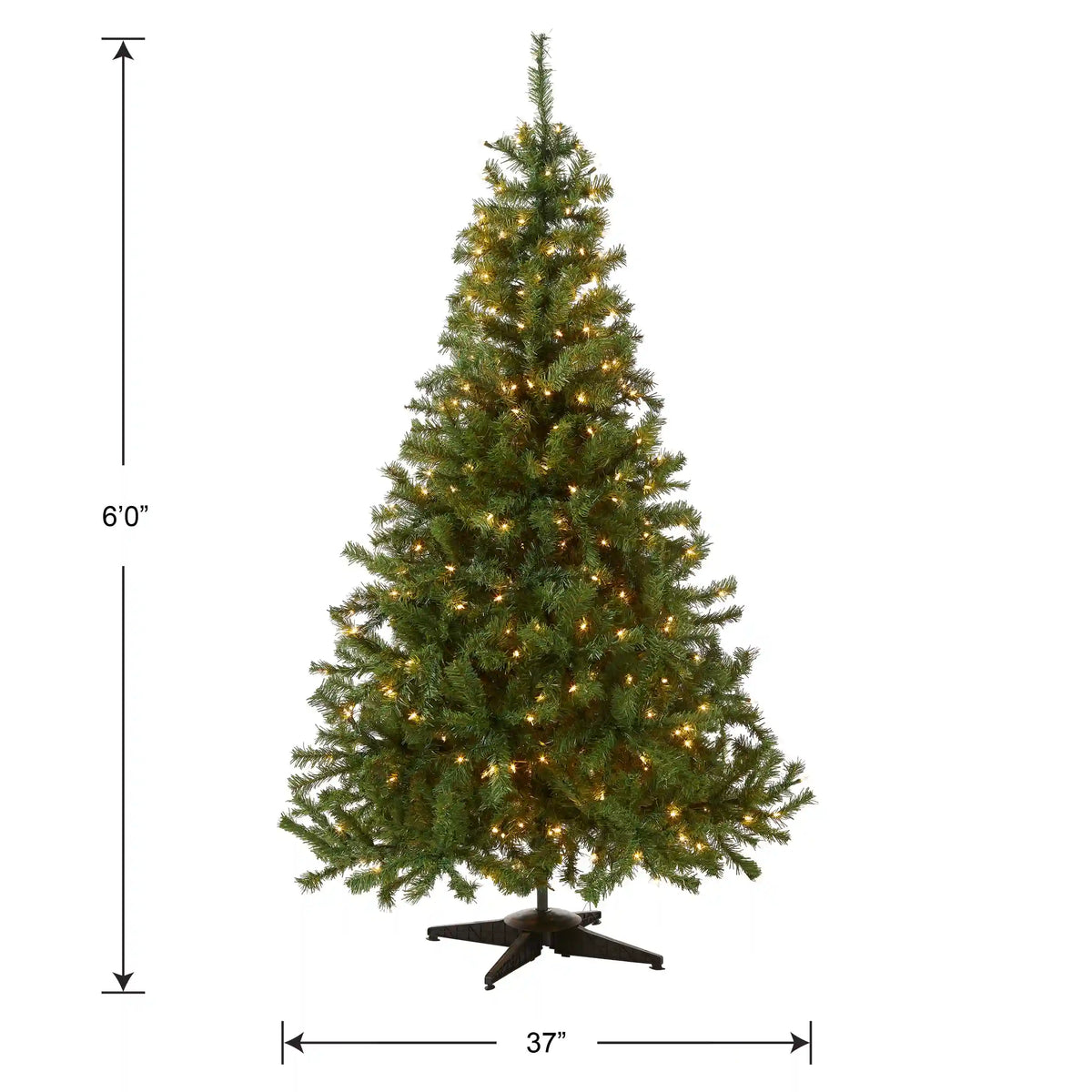 6 ft. Pre-Lit Kincaid Spruce Tree with Clear Lights, Plug-In