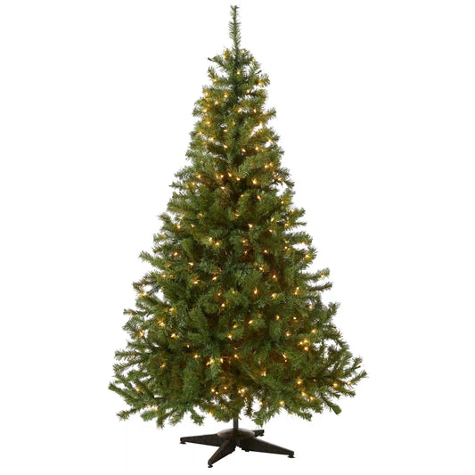 6 ft. Pre-Lit Kincaid Spruce Tree with Clear Lights, Plug-In