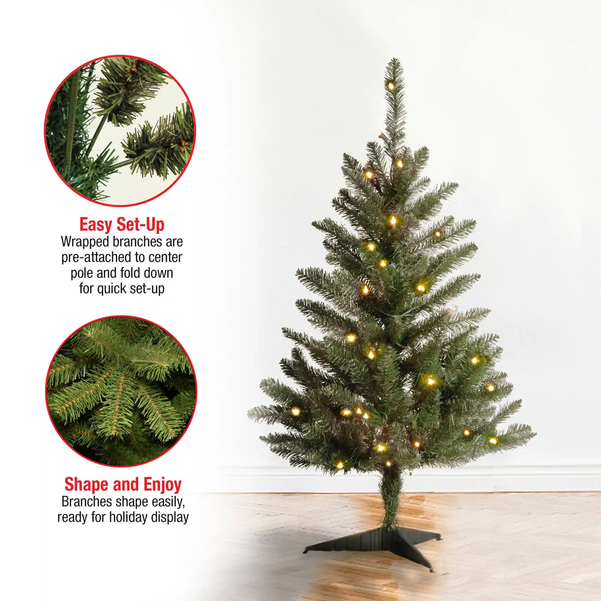 3 ft. Kingswood Fir Tree with Clear Lights