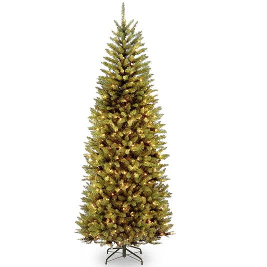 7.5 ft. Pre-Lit Kingswood Fir Slim Tree with PowerConnect Dual Color LED Lights, Plug-In