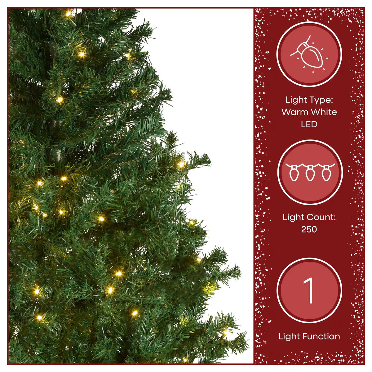6 ft. Pre-Lit Linden Spruce Tree with Warm White LED Lights