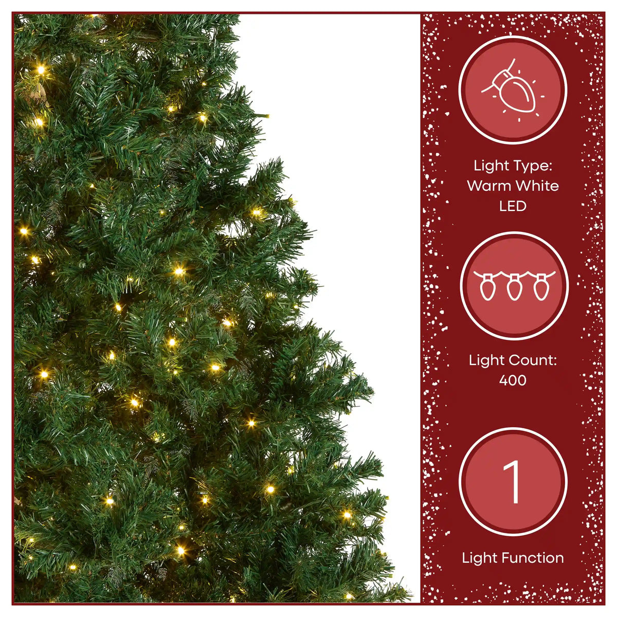 7.5 ft. Pre-Lit Linden Spruce Tree with Warm White LED Lights