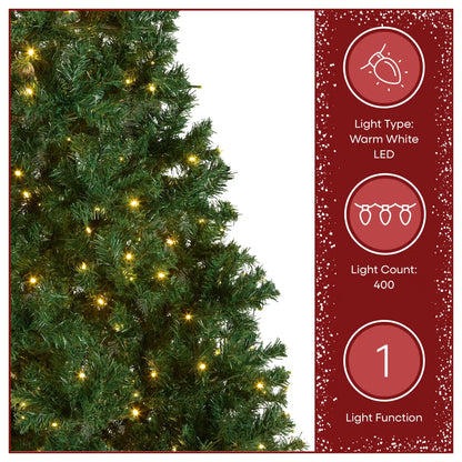 7.5 ft. Pre-Lit Linden Spruce Tree with Warm White LED Lights