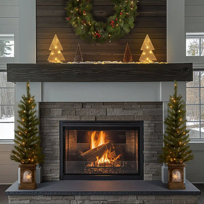 4 ft. Pre-Lit Leigh Valley Tree Set with Clear Lights, Plug-In